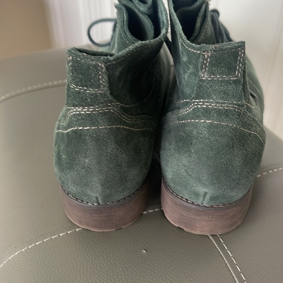 Naturalizer Women's Endellion Green Suede Leather lace up booties Sz 11M - Picture 8 of 16